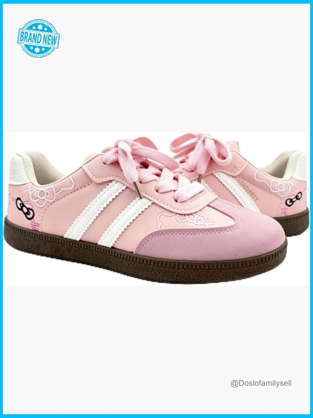 Y2K Sneakers Cute Cat Embroidery Streetwear Comfortable Non-Slip Lightweight